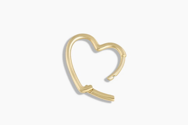 Gorjana 14k Gold Open Heart Huggie