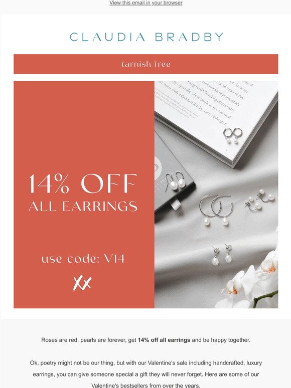 14% Off All Earrings | Valentine's Treat