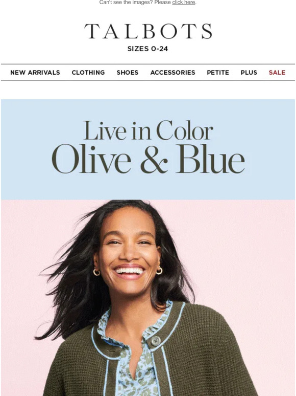 Talbots: The new color combination we love. | Milled