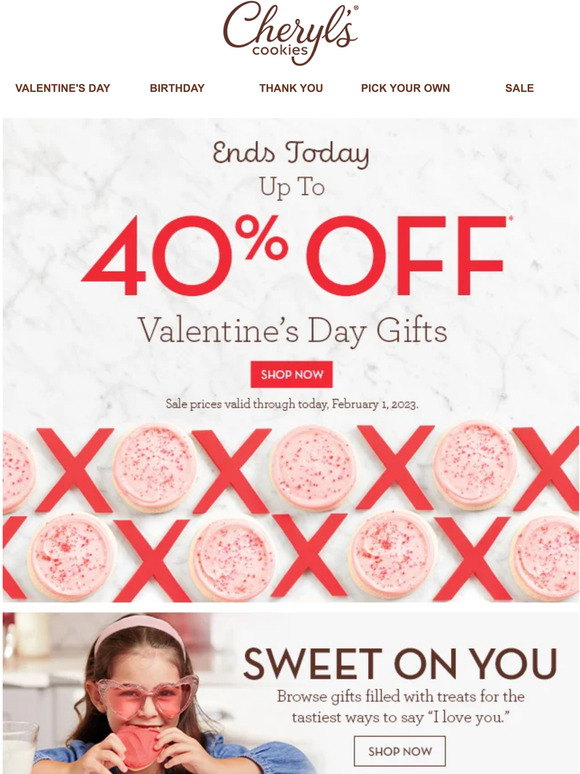 Last day 💝 for up to 40% off gifts!