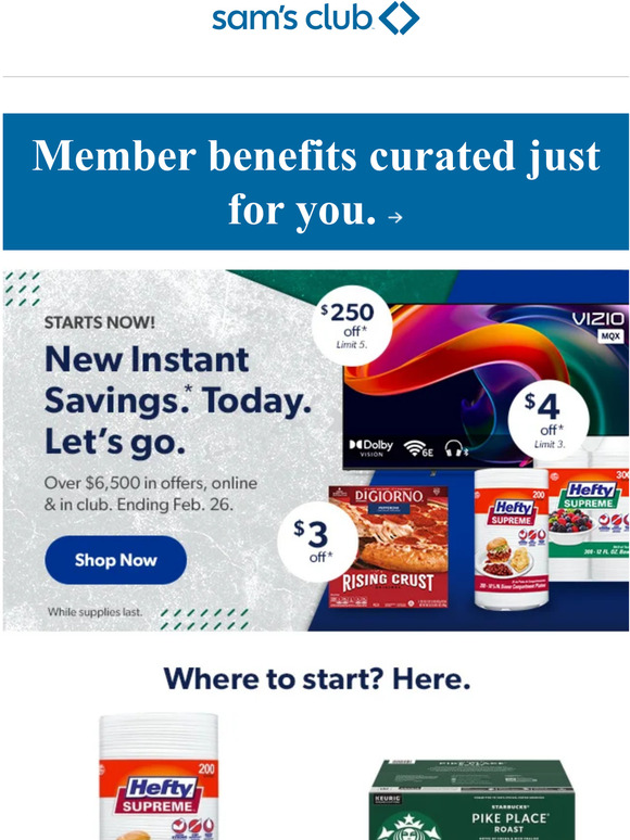 Sam's Club: Kick off Feb. with over $6,500 in offers. | Milled