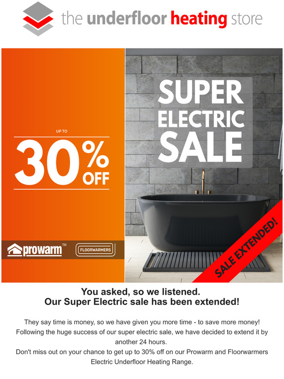 24hr Sale Extension! 30% OFF Electric 🔥