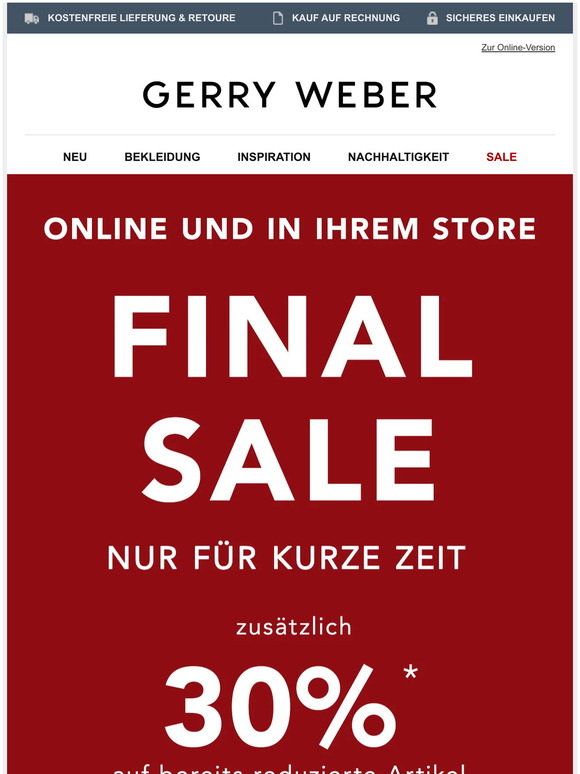 FINAL SALE Endspurt!