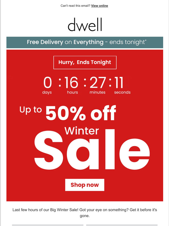 Our Winter Sale ENDS TONIGHT! ⏳
