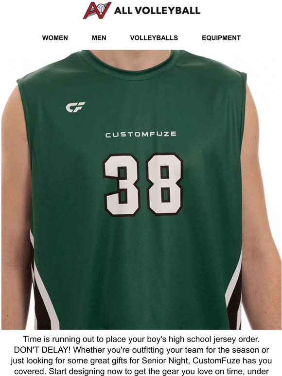 Men's Volleyball Jerseys  CustomFuze Men's Sublimated Pro Series