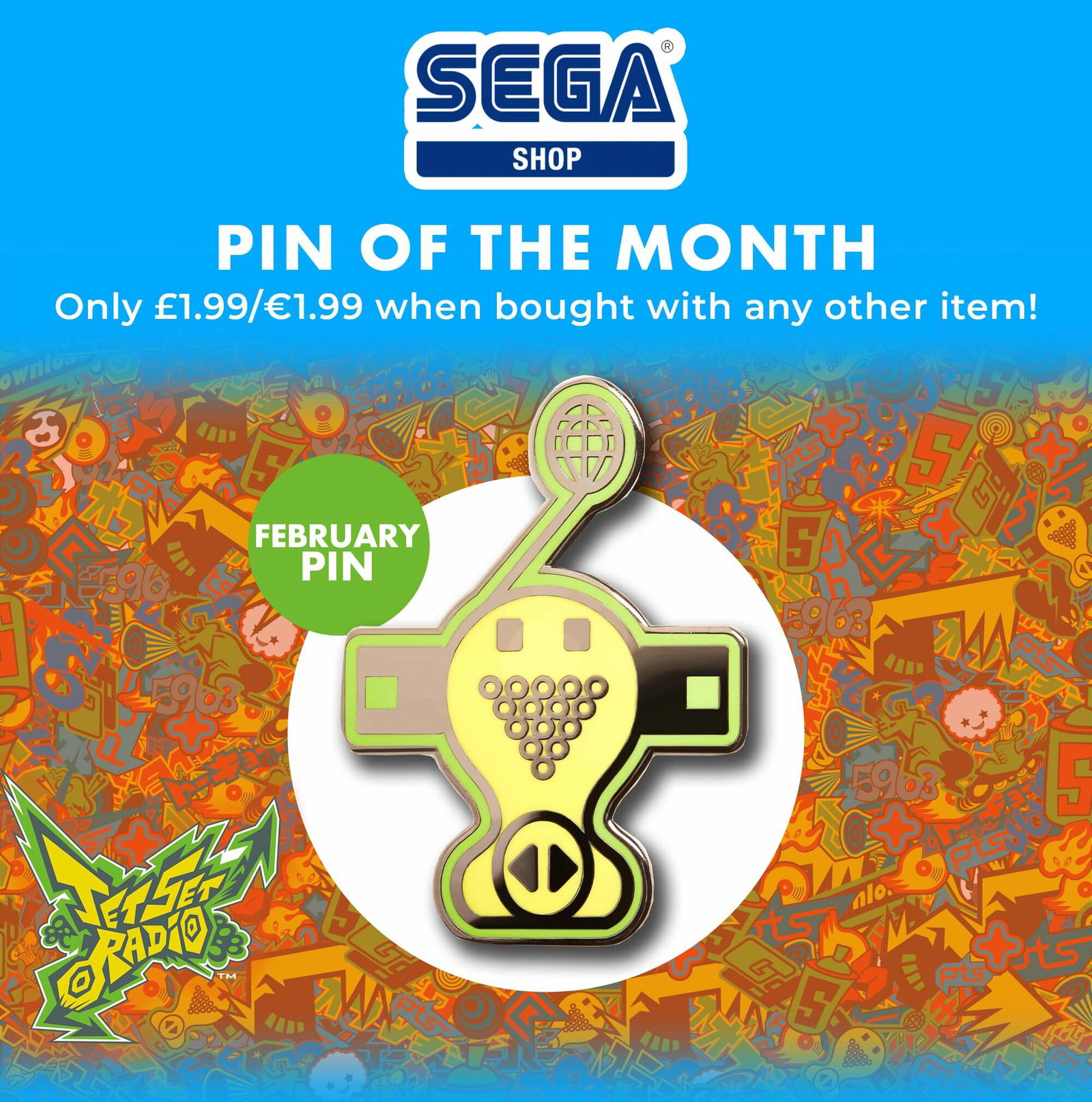 SEGA Shop: New: February Pin of the Month 🟡 | Milled