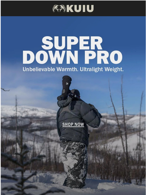 KUIU Super Down PRO Warmth Minus The Weight Milled