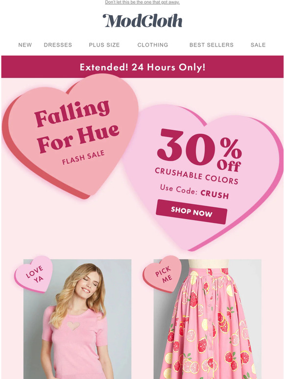 Read our lips: 30% off is extended! 💋