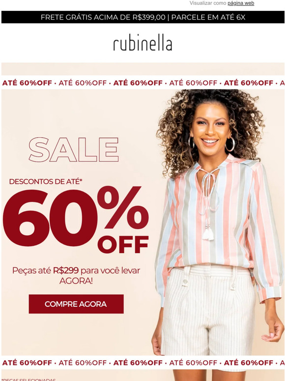 SALE: Peças até R$299 para você levar AGORA! 🔥