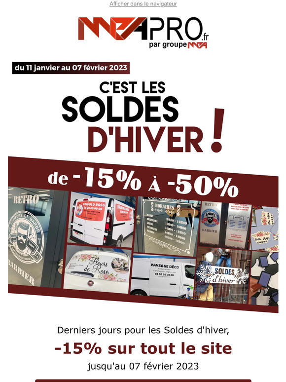 Derniers jours pour les soldes d'hiver ! 🔥