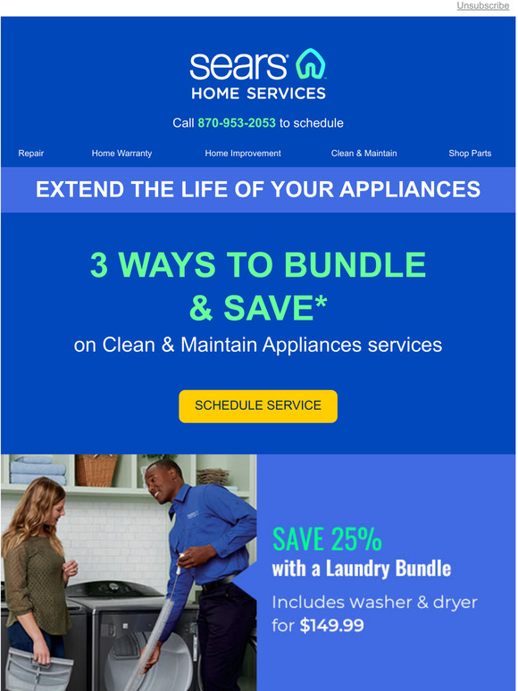 Sears warranty service on sale for appliances