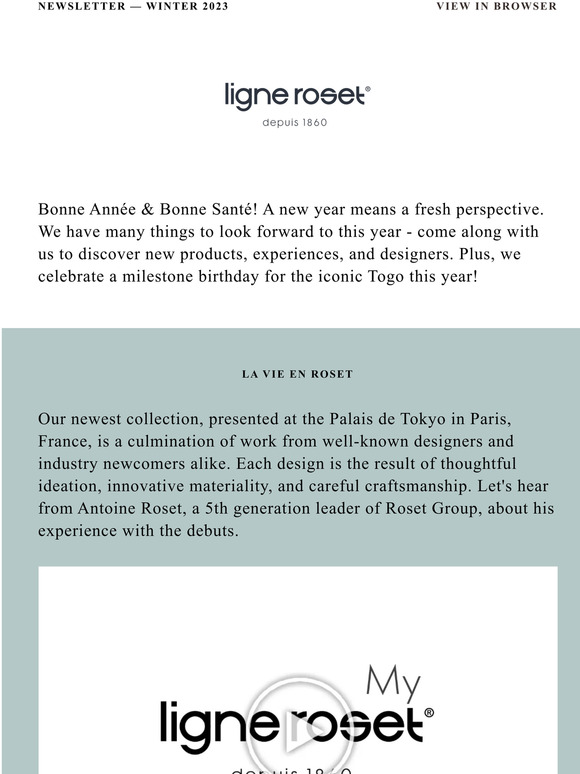 Ligne Roset Winter Newsletter