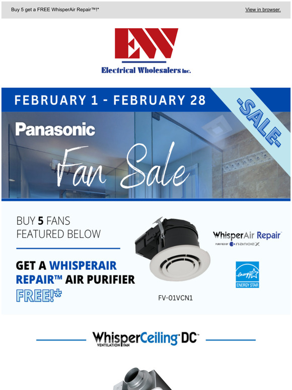 🚿 PANASONIC FAN SALE!