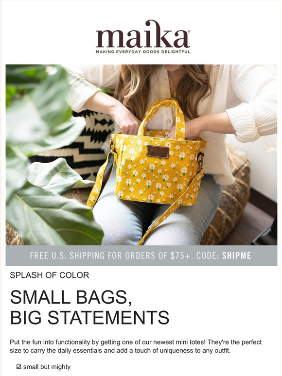 MAIKA Introducing Our NEW & Adorable Mini Totes! 💕 Milled