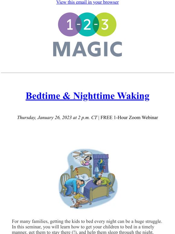 FREE Webinar on Bedtime & Nighttime Waking TODAY!