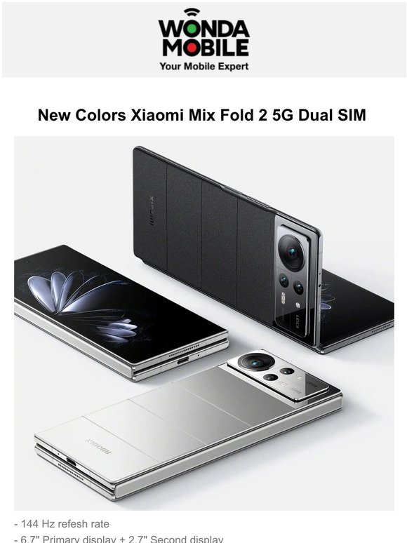 New colors Xiaomi Mix Fold2