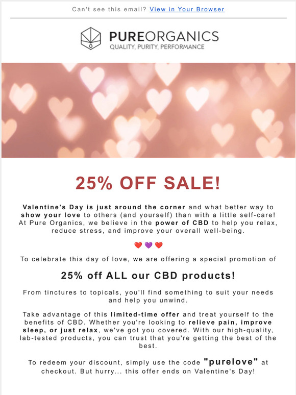 VALENTINE'S SALE - 25% off All Products!
