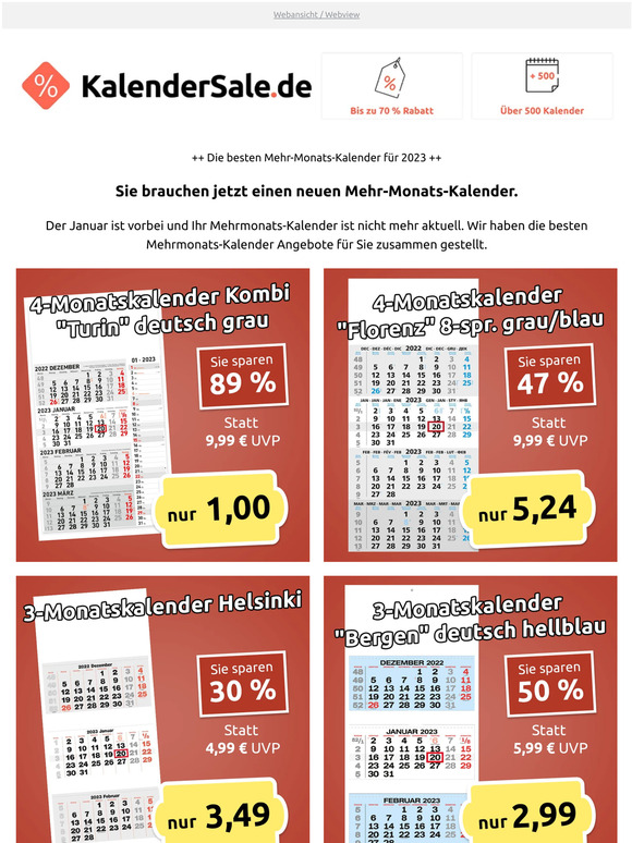 starkalender.de - Kalenderversand: Jetzt Kalender tauschen!  Milled