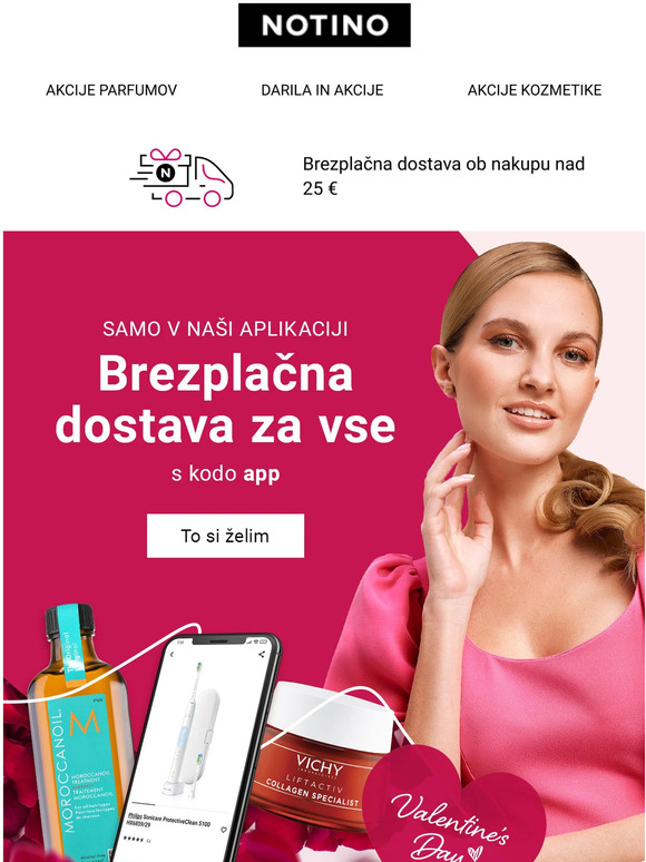 🤳 Samo v naši aplikaciji: brezplačna dostava za vse!