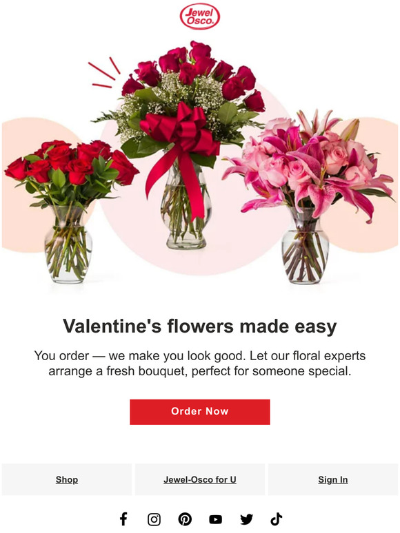 Order Valentine's Flowers Now🌹