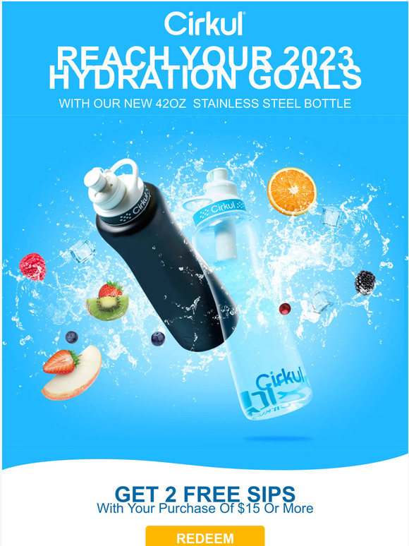 Cirkul NEW! 42OZ Stainless Steel Bottle💪 Milled