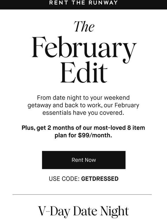 Rent the Runway Your February wardrobe checklist... Milled