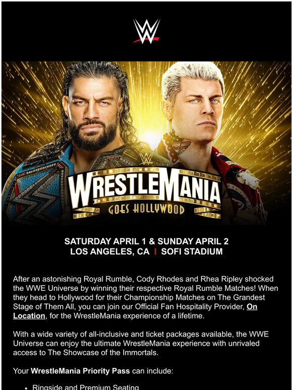 WWE Shop Experience WrestleMania Like Never Before! Milled