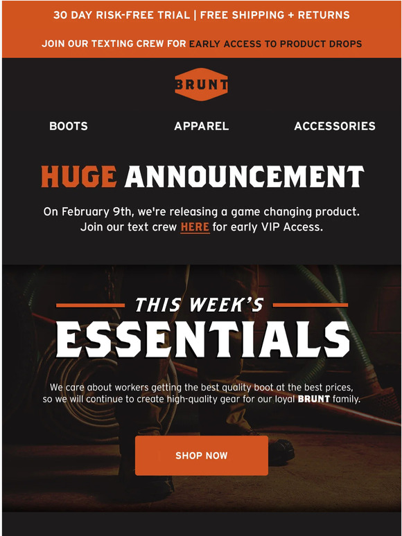 BRUNT Workwear (US) ESSENTIAL Workwear For You Milled