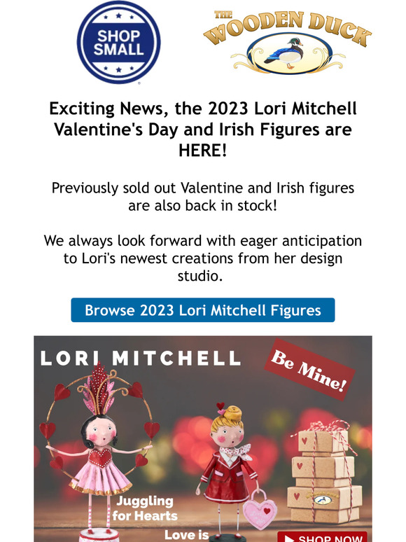☘️  Lori Mitchell NEW Irish and Valentine Figures Available NOW! ❤️  ﻿ ﻿  ​