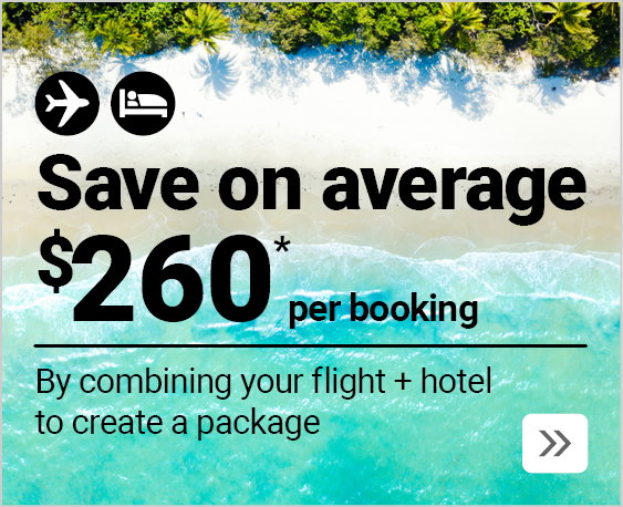 Webjet customers save on average $260 per booking by creating a holiday package