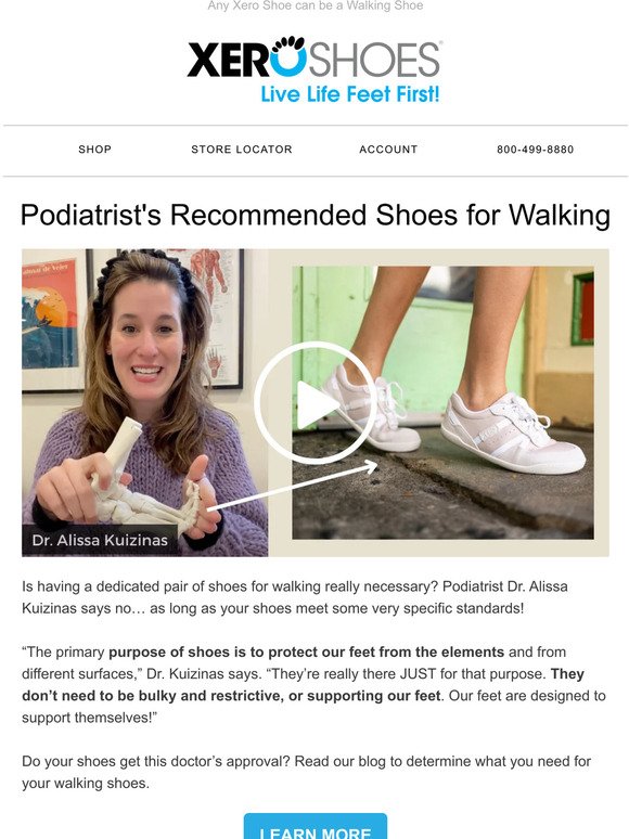 Podiatrist's Recommended Shoes for Walking