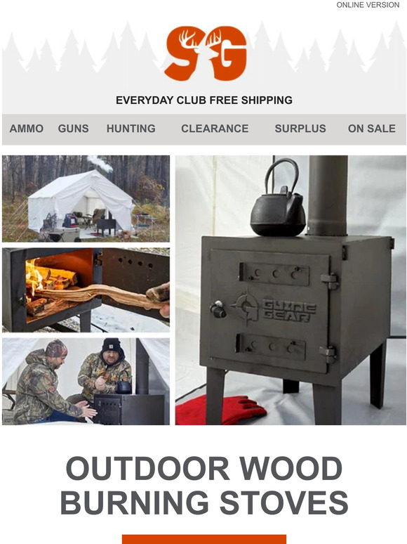 Sportsman's Guide Wood Burning Stoves for Base Camp Heat Milled