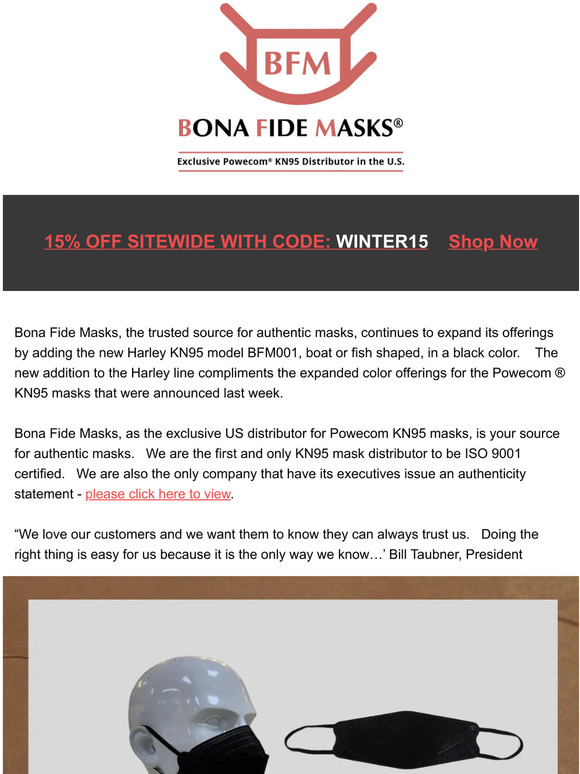 New Arrival! Black Harley KN95 3D Fish Shaped Masks (Promo Enclosed)