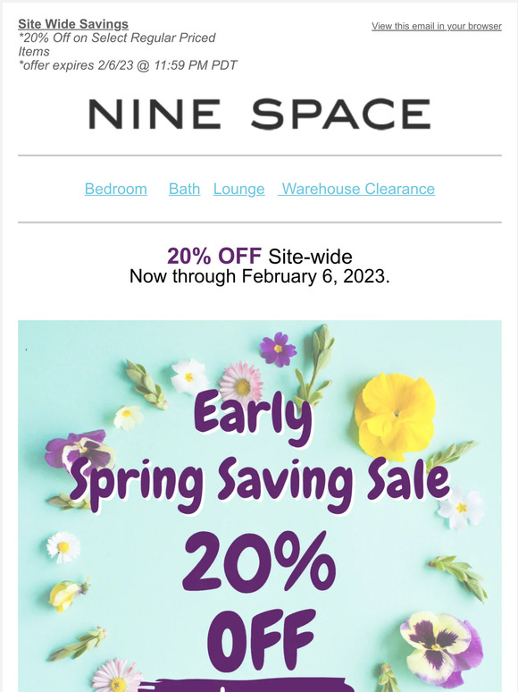 Early Spring Site Wide Sale