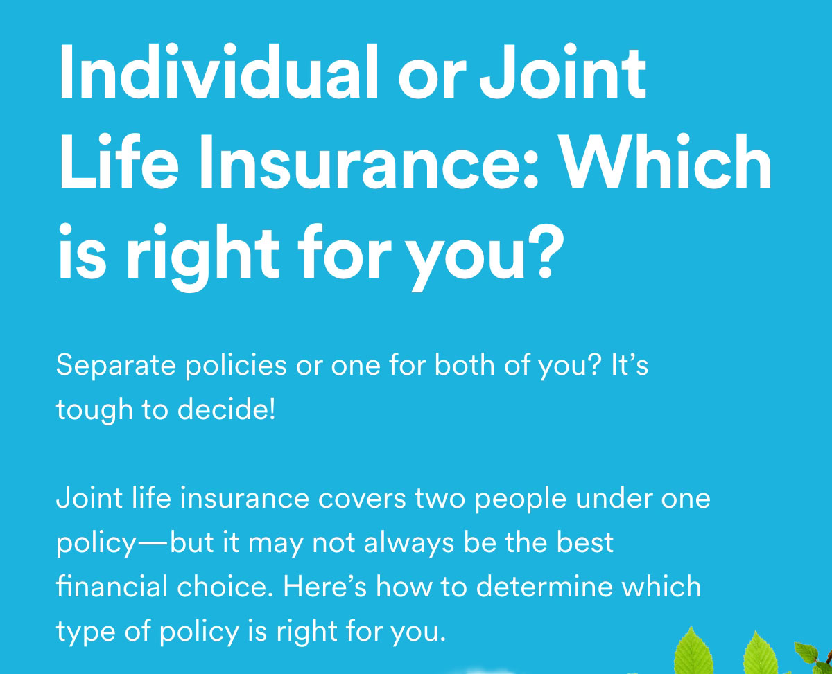 Individual or joint life insurance