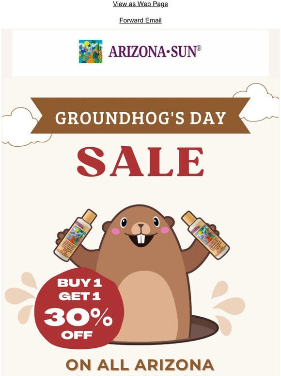 Happy Groundhog's Day! Shop our Sale Now! 😃😎