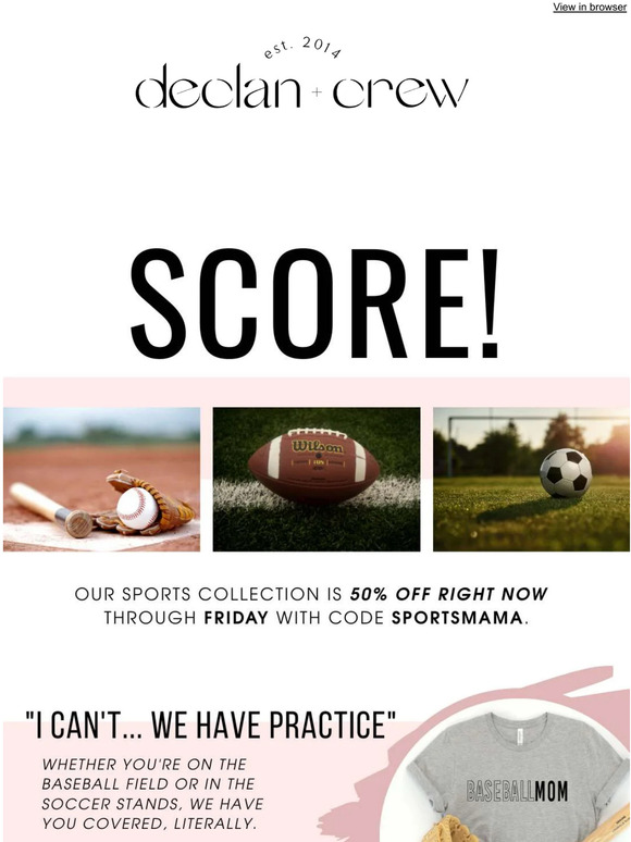 SPORTS MOMS... 50% OFF ends tomorrow🏀🏈⚽⚾