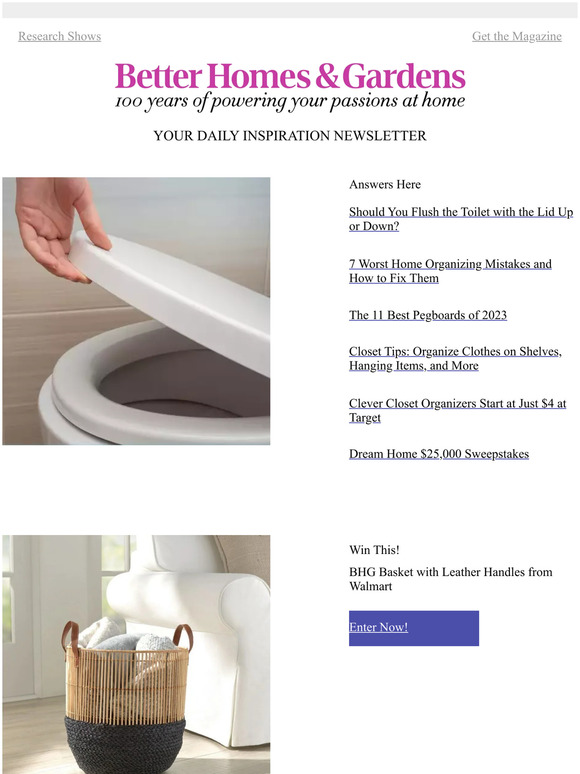 Better Homes and Gardens Should You Flush the Toilet with the Lid Up