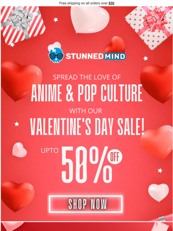 Spread the Love of Anime & Pop Culture with Our Valentine's Day Sale!