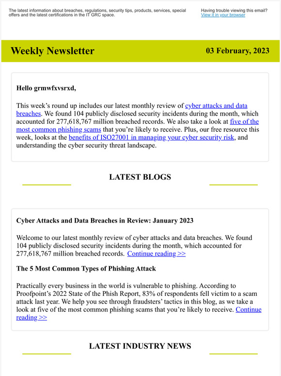 Cyber Attacks and Data Breaches in Review: January 2023