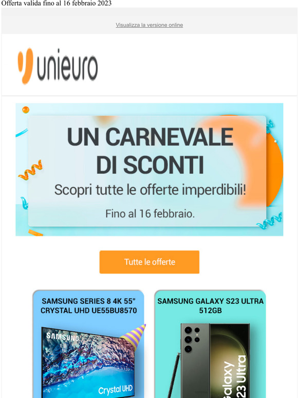 UN CARNEVALE DI SCONTI 🎊 Scopri tutte le offerte imperdibili!