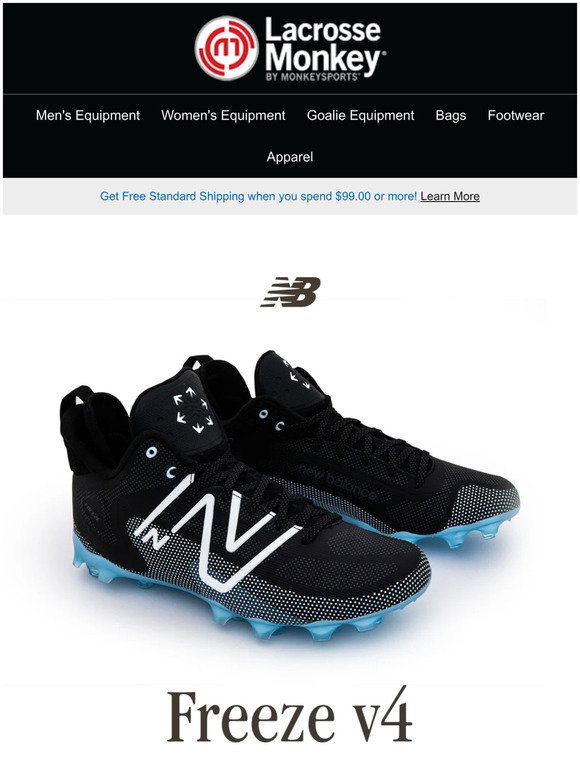 LacrosseMonkey Every Size Available New Balance Freeze 4 LX Lacrosse