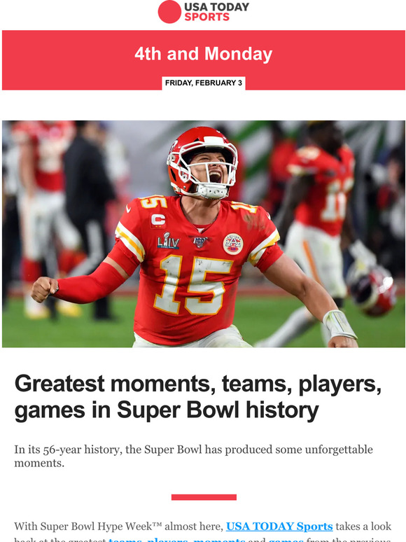USA TODAY Greatest moments, teams, players, games in Super Bowl history Milled