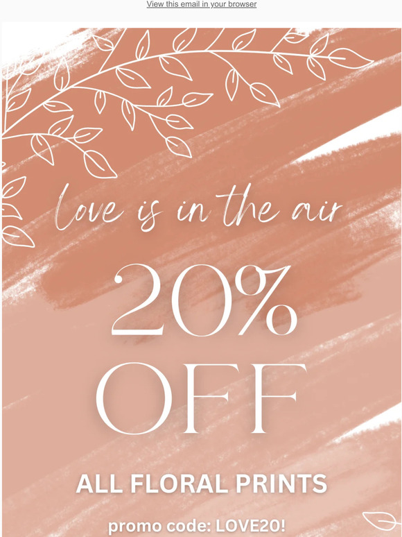 20% OFF ALL PRINTS! LOVER IS IN THE AIR!