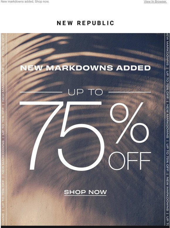 Up to 75% Off