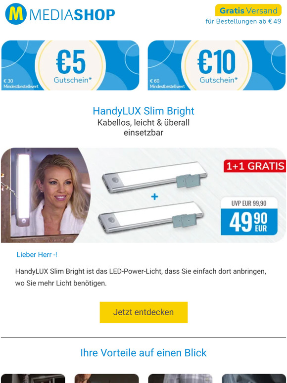 Kein Licht ist so vielseitig, wie HandyLUX Slim Bright 💡