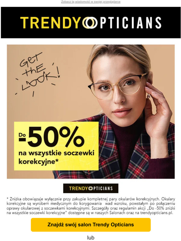 Do -50% zniżki na wszystkie soczewki korekcyjne!