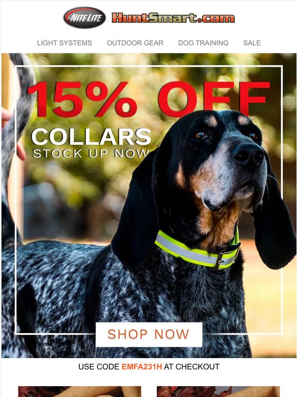 Stock up & save: 15% off collars