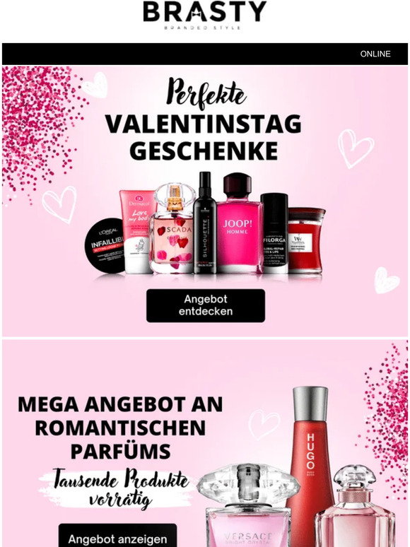 Schon HEUTE: ❤️ First Minute Valentinsgeschenke! ❤️ Extra Rabatte