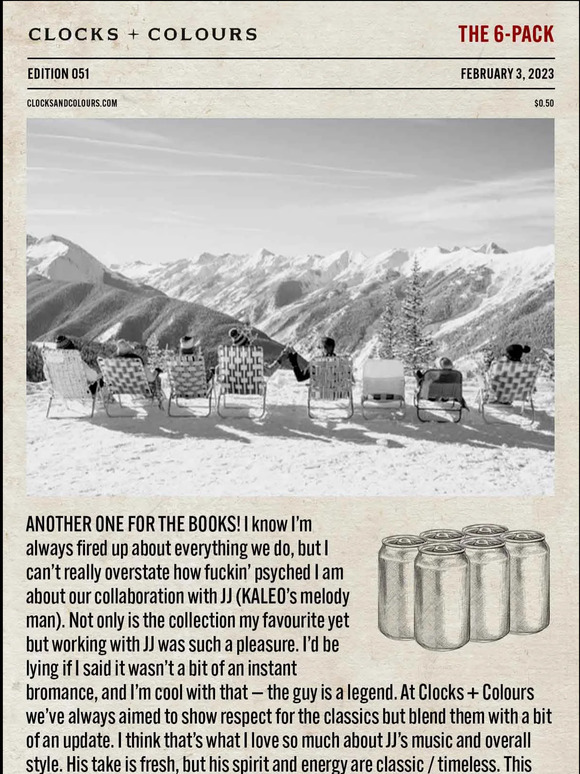 Clocks and Colours Convert The 6Pack, picked by us for you. Milled